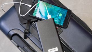 Away's luggage comes with built-in battery packs.