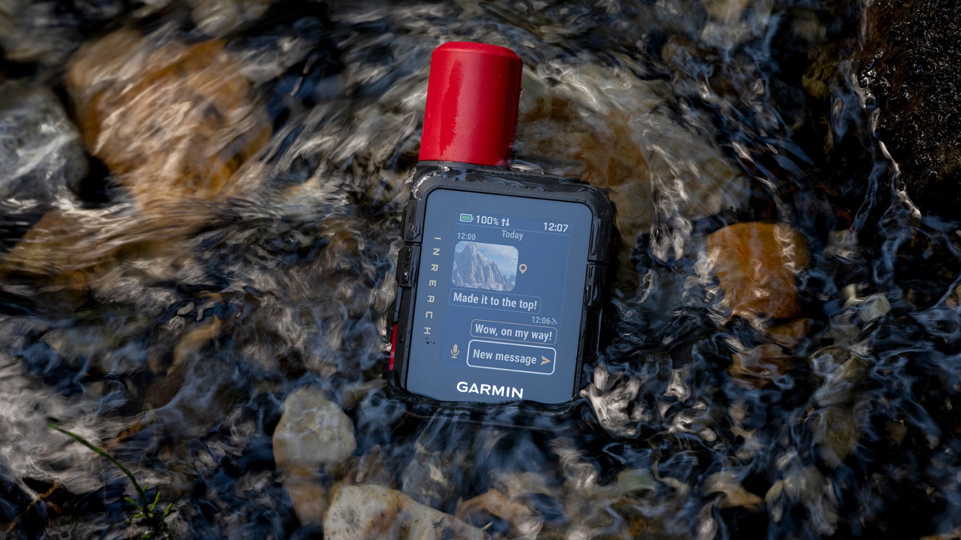 The Garmin inReach Mini 3 Plus satellite communications device.