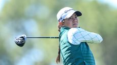 Asterisk Talley hits driver during the final round of the 2024 Augusta National Women's Amateur
