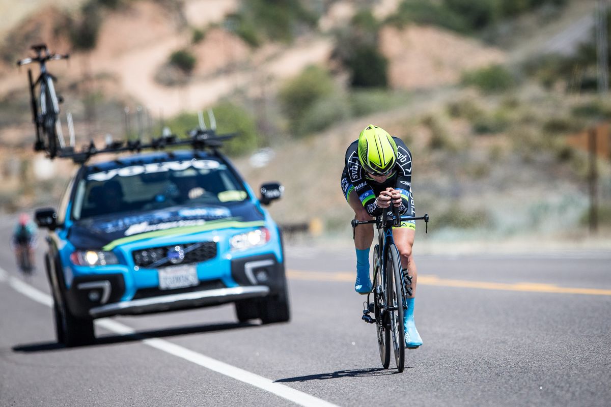 Lauren Stephens (TIBCO) puts in another strong ride today.
