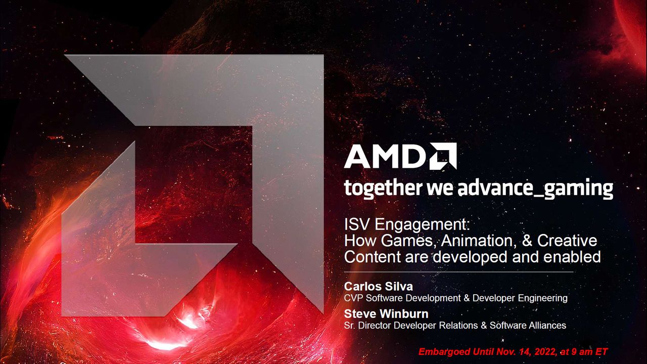 AMD FidelityFX Super Resolution 2.2 and ISV
