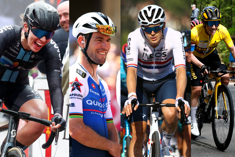 Mark Cavendish, Pfeiffer Georgi, Ben Swift and Anna Henderson, who are all taking part in the British national championships