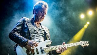 Simon McBride of Deep Purple performs at Mediolanum Forum of Assago on October 17, 2022 in Milan, Italy. 
