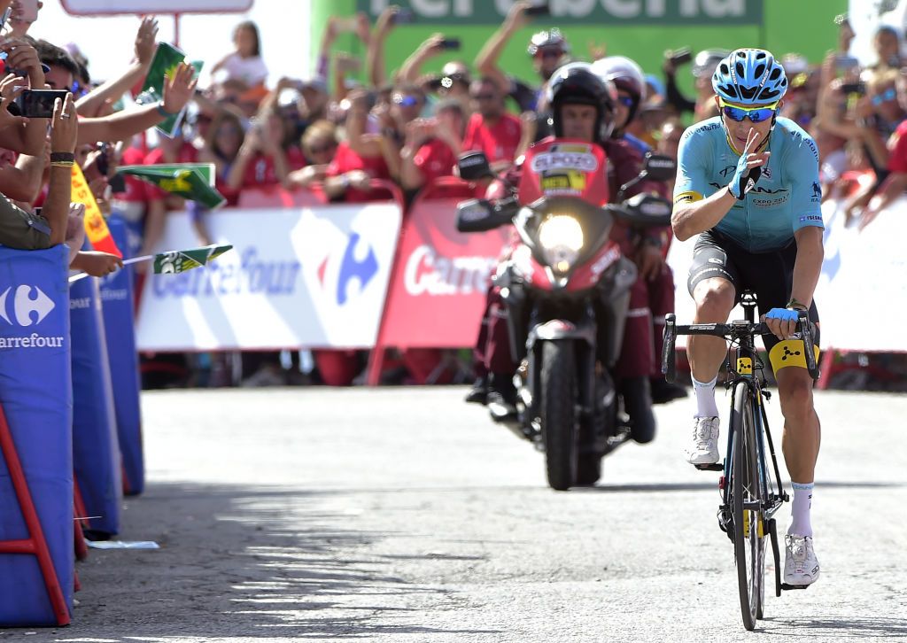 Miguel Angel Lopez wins stage 15 of the Vuelta a Espa&ntilde;a.