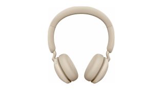 best headphones Jabra Elite 45h on-ear headphones in sand against a white background