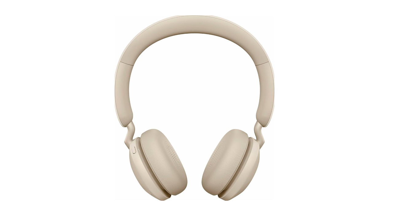 The Jabra Elite 45h on-ear headphones in sand