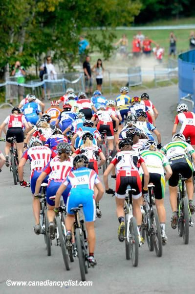 The back of the under 23 women's field