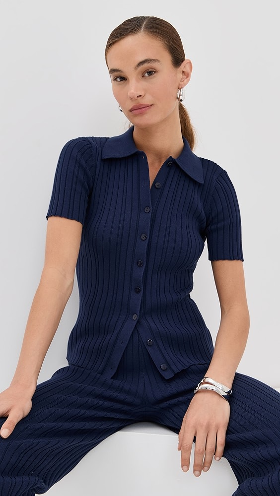 Le Bop Ribbed Button Up