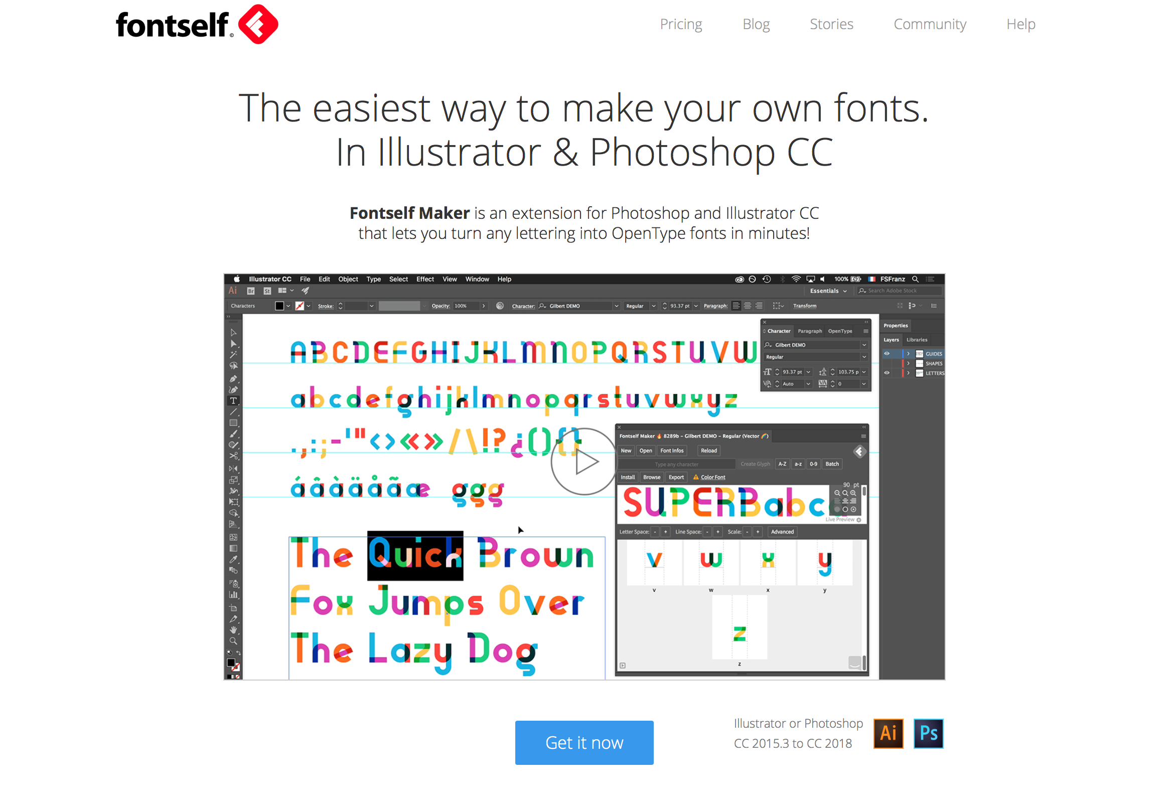 Photoshop plugins: Fontself Maker