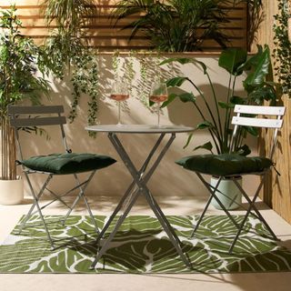 OHS Metal Bistro Chair And Table Garden Set