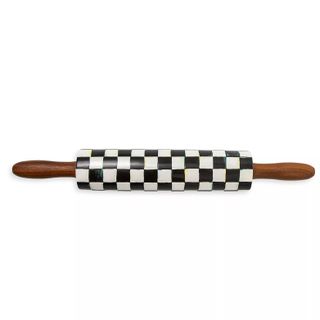 black and white checkered rolling pin