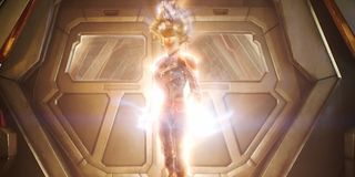 Captain Marvel glowing