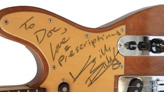 Keith Richards Some Girls Telecaster guitar inscription