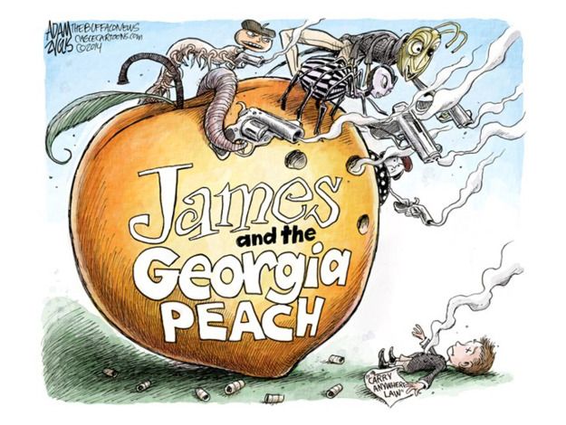 Political cartoon Georgia gun law