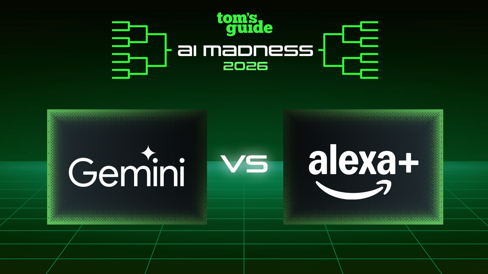 AI Madness 2026 bracket graphic showing the matchups