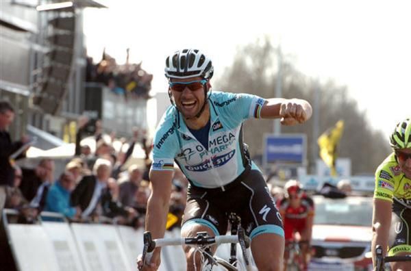 Boonen celebrates victory