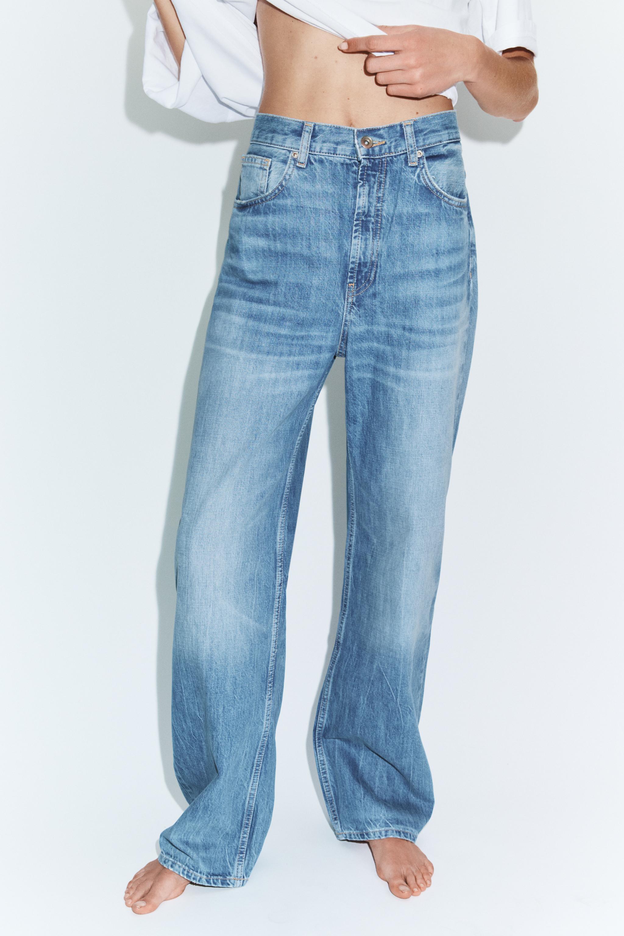 Trf High Waist Straight Wide Jeans
