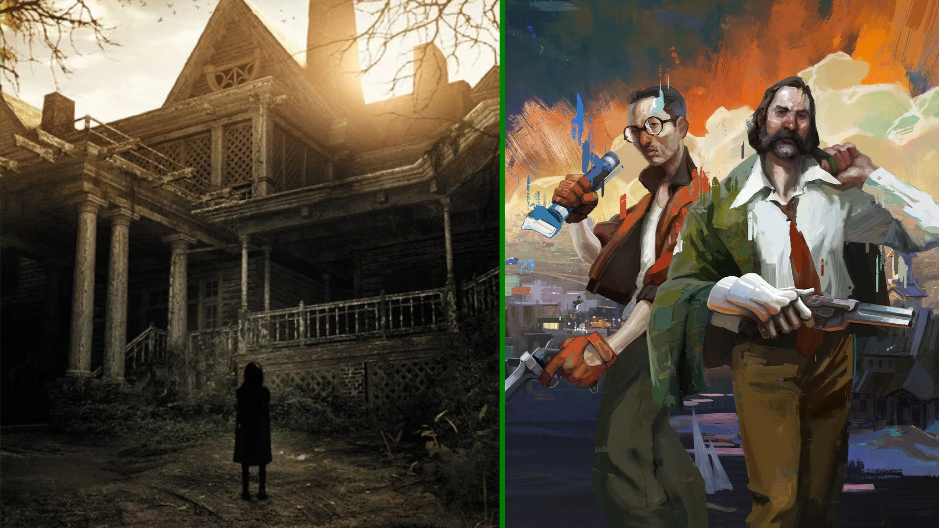 RE7 next to Disco Elysium
