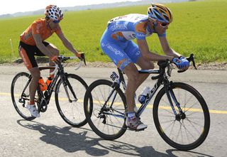 Peter Stetina and Jonathan Castroviejo, Tour of Catalonia 2010, stage two