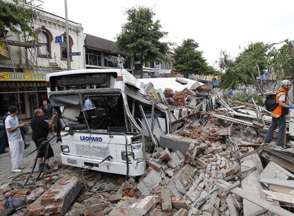 Earthquake in Christchurch, New Zealand