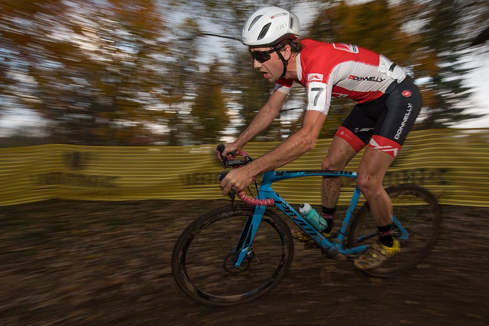 James Driscoll (USA) Donnelly Sports takes on a descent during the early laps of the race.