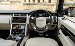 Driver view of the Range Rover PHEV electric hybrid