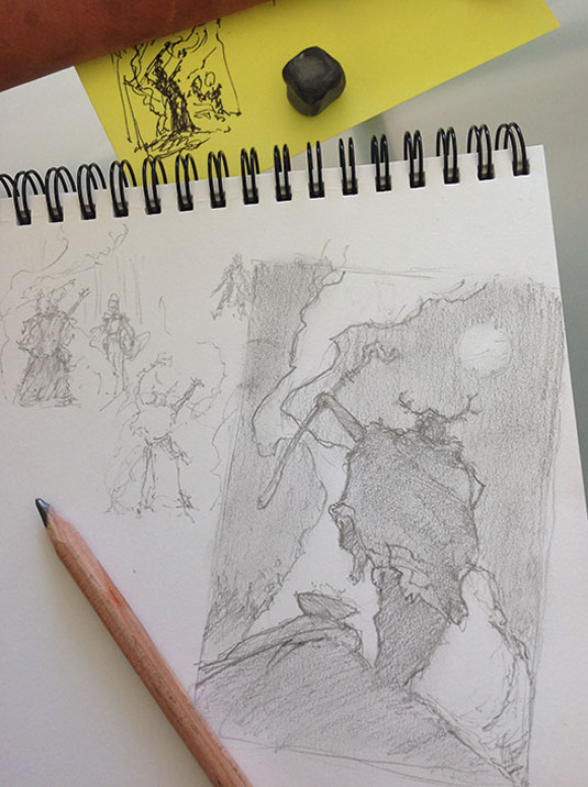 Keep it simple with the initial sketch