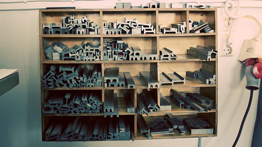 The Reykjavik Letterpress studio still has a raw, workshop feel to it