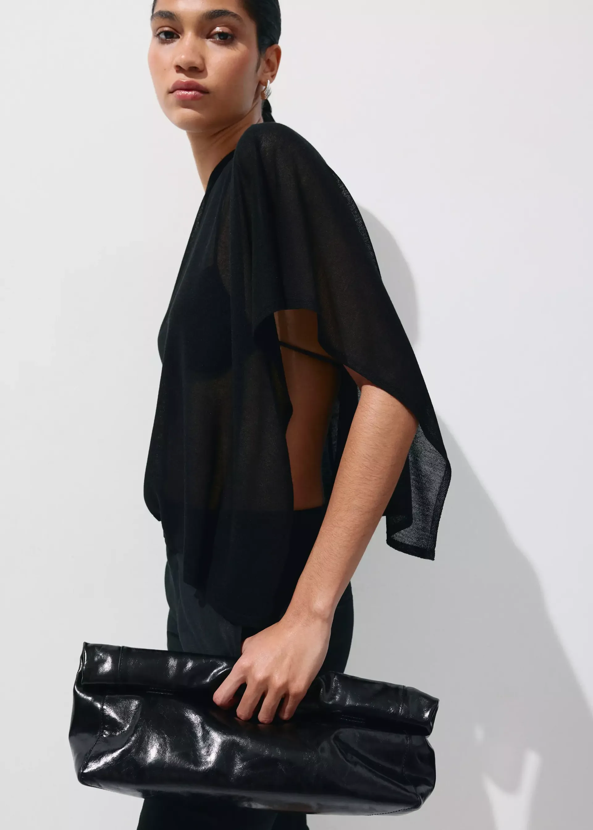 Asymmetrical Knitted Cape - Women | Mango Usa