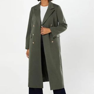 Dorothy Perkins Military Double Breasted Maxi Coat