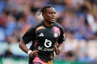 Leicester squad for 2024/25 SHREWSBURY, ENGLAND - JULY 23: Abdul Fatawu Leicester City during the pre-season friendly match between Shrewsbury Town and Leicester City at Croud Meadow on July 23, 2024 in Shrewsbury, England. (Photo by Plumb Images/Leicester City FC via Getty Images)