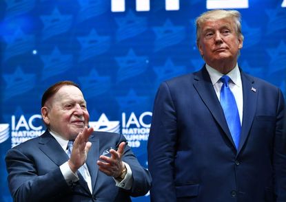 President Trump and Sheldon Adelson.
