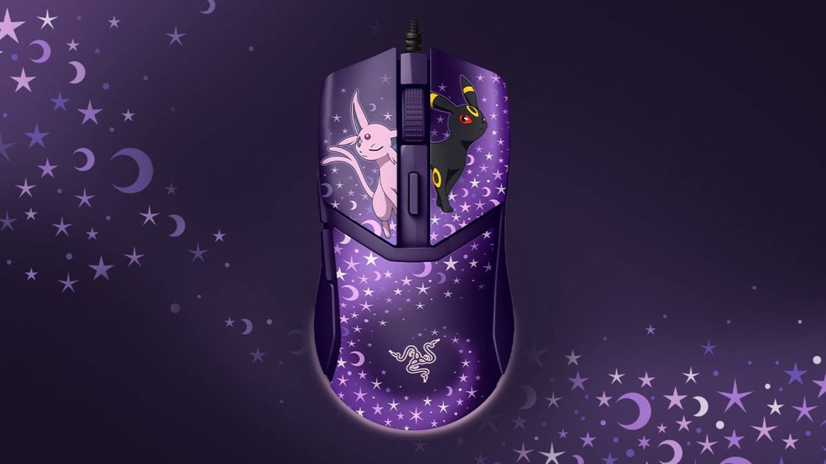 Image of the Razer Pokemon Espeon and Umbreon Edition Razer Cobra gaming mouse.