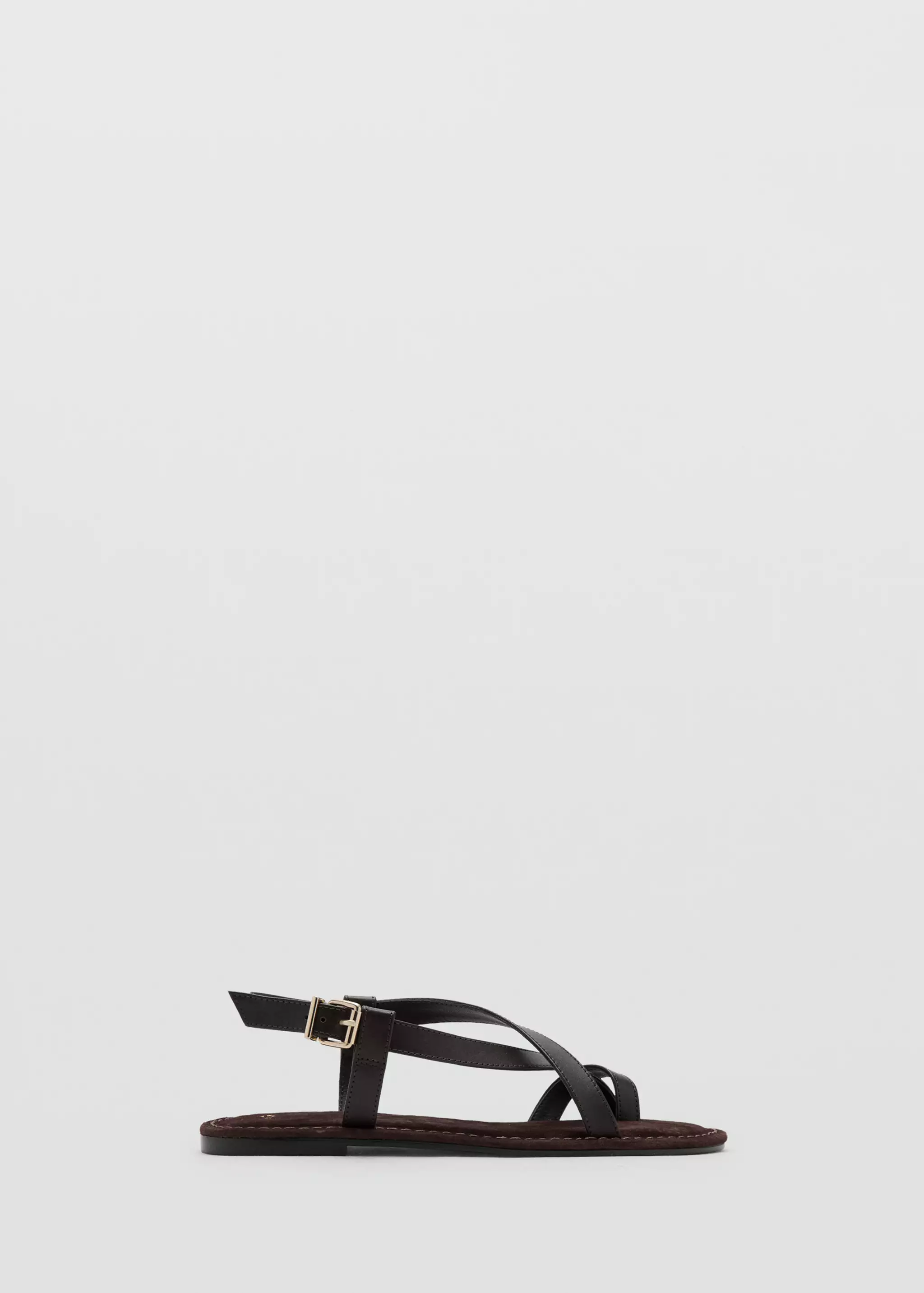 Leather Sandal With Crossed Straps - Women | Mango Usa