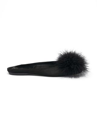 Lido Feather Pom Ballerina Slippers