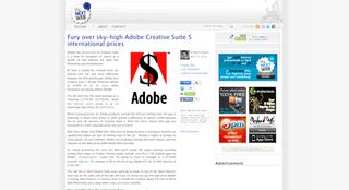 4. Fury over sky-high Adobe Creative Suite 5 international prices