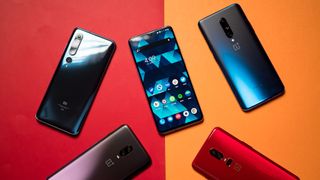 OnePlus 7T next to other OnePlus phones