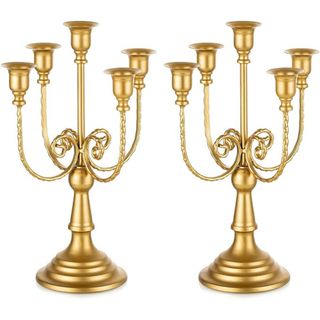 Romadedi Candelabra Gold Candle Holders