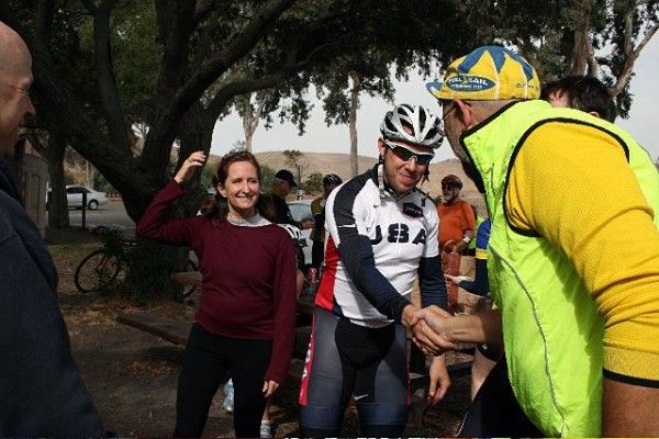 Adam Duvendeck greets Greg Hettwer