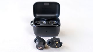 Sennheiser Sport True Wireless loose earbuds.