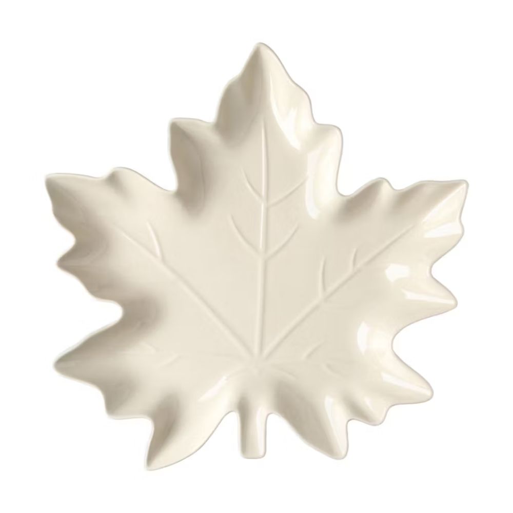 Harvest Serving Platter - White Leaf
