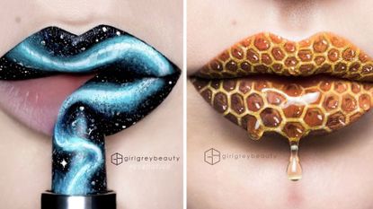 Lip art drawing