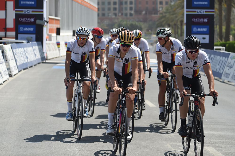The German team is riding high on three medals so far in the Worlds