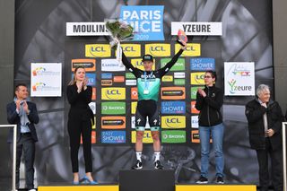 Sam Bennett (Bora-Hansgrohe) on the podium at Paris-Nice