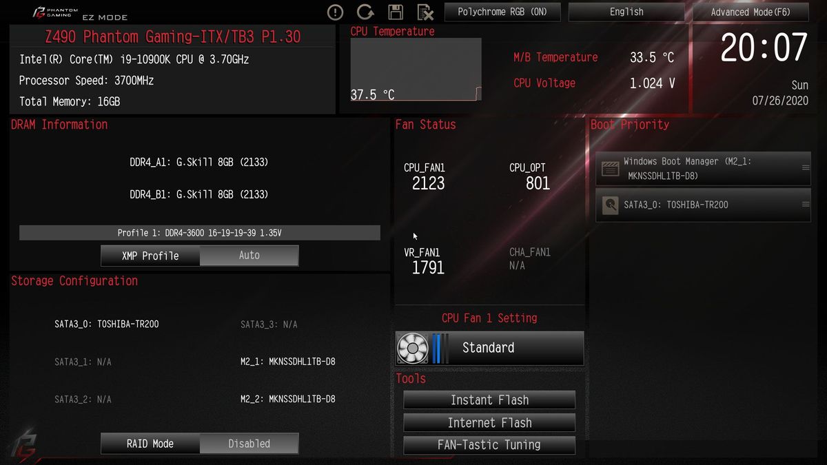 ASRock Z490 Phantom Gaming-ITX/TB3