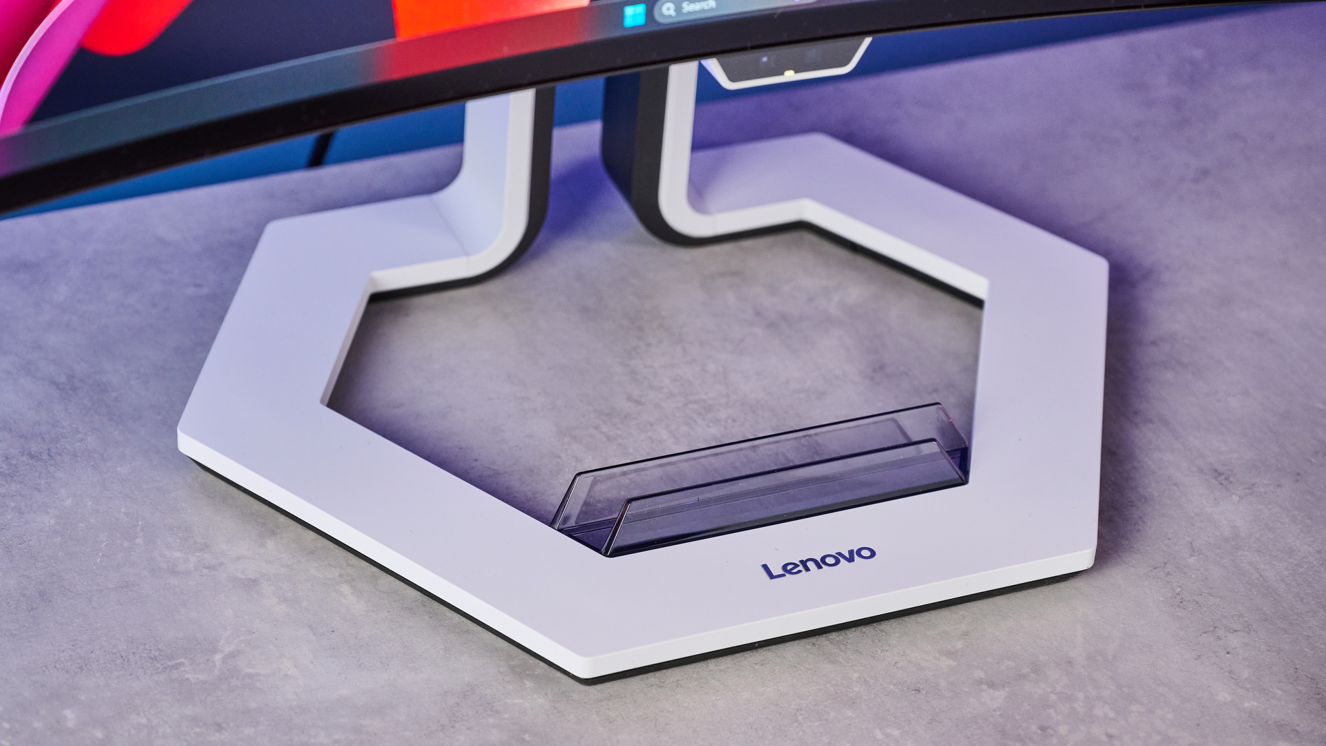 The Lenovo Legion Pro 34WD-10 gaming monitor stand