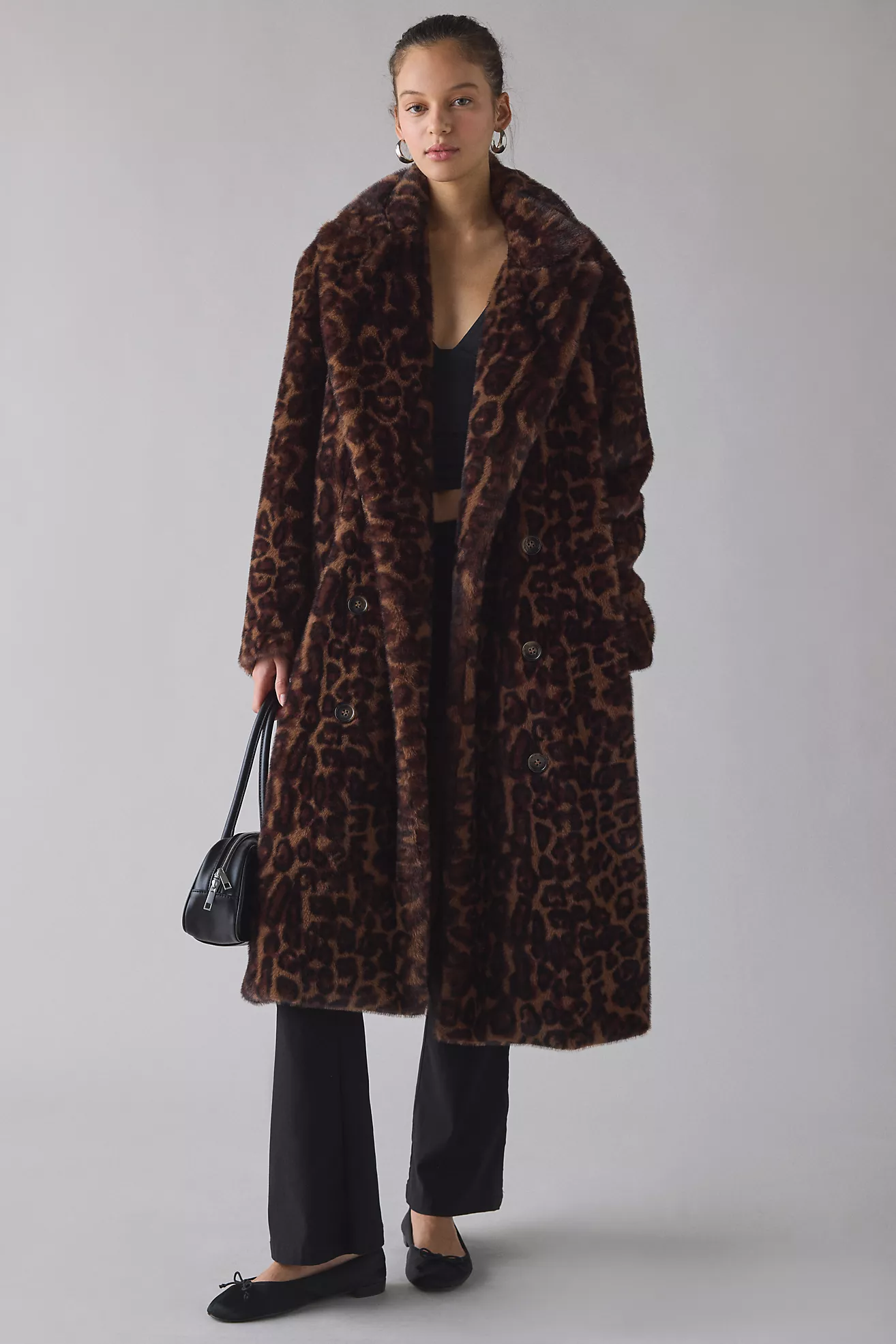 Uo Scottie Oversized Long Faux Fur Coat
