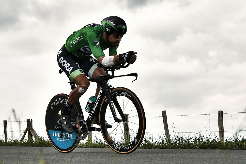 Peter Sagan, points leader, during the stage 20 time trial at the Tour de France