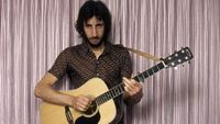 Pete TOWNSHEND and The Who, Pete Townshend, posed, playing Martin acoustic guitar 
