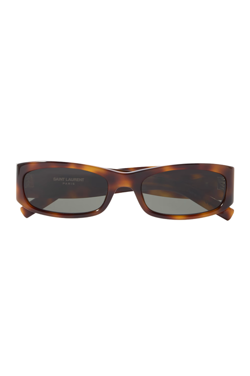 Rectangle-Frame Tortoiseshell Acetate Sunglasses
